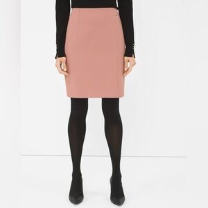 NEW White House Black Market Pink Seamed Pencil Skirt